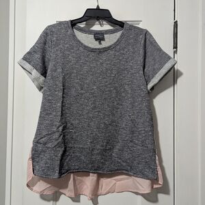 Gray and Pink Women's Top